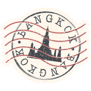 Bangkok Thailand Stamp Postal Sticker