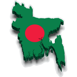 Bangladesh 3d Map Sticker