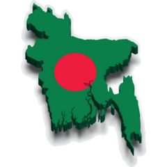 Bangladesh 3d Map Sticker