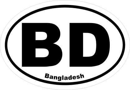 Bangladesh Bd Oval Sticker