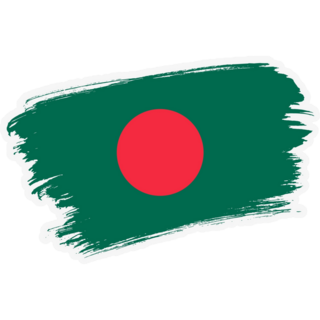Bangladesh Brush Stroke Sticker