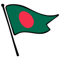 Bangladesh Doodle Flag Sticker