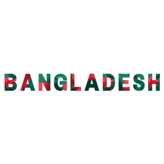 Bangladesh Flag Font Sticker