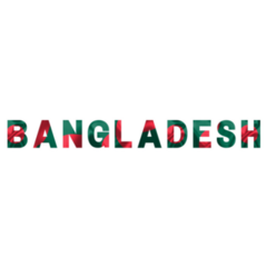 Bangladesh Flag Font Sticker