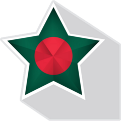 Bangladesh Flag Star Sticker