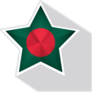 Bangladesh Flag Star Sticker