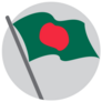 Bangladesh Flag Waving Sticker