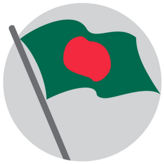 Bangladesh Flag Waving Sticker