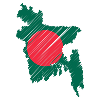 Bangladesh Map Sketch Sticker
