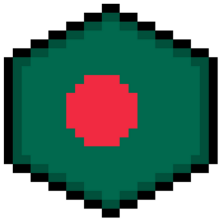 Bangladesh Pixel Flag Sticker
