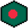 Bangladesh Pixel Flag Sticker
