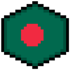 Bangladesh Pixel Flag Sticker