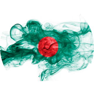 Bangladesh Smoke Flag Sticker