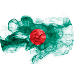 Bangladesh Smoke Flag Sticker