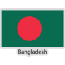 Bangladesh Word Flag Sticker