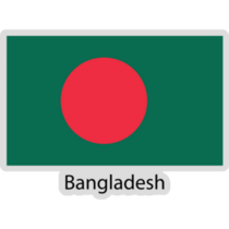 Bangladesh Word Flag Sticker