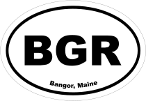Bangor, Maine Oval Stickers