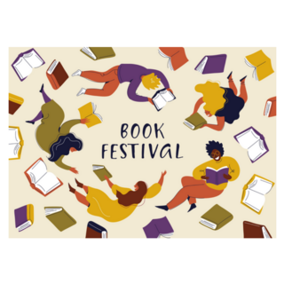 Banner For Book Festival Reading Sticker
