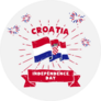 Banner For Croatia Independence Day Sticker