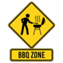 Barbeque Zone Road Sign Sticker