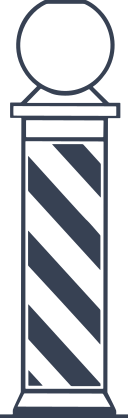 Barber Hair Stylist Pole Sticker