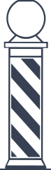 Barber Hair Stylist Pole Sticker