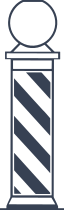 Barber Hair Stylist Pole Sticker