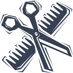 Barber Hair Stylist Scissors And Comb Sticker