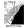 Barcelona City Map Minimalist Spain Sticker