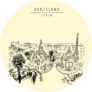 Barcelona, Spain. Park Guell And Panoramic Sticker
