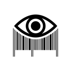 Barcode Shopping Eye Illustration Sticker