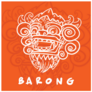 Barong Bali Indonesia Mask Sticker