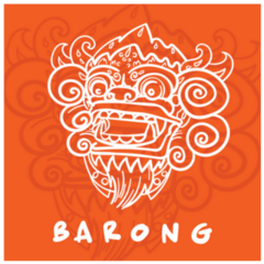 Barong Bali Indonesia Mask Sticker