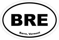 Barre, Vermont Oval Stickers