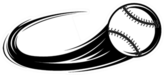 Baseball Ball Motion Moving Effect With Speed Line Sticker