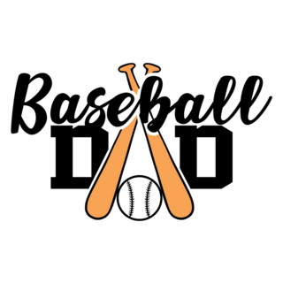 Baseball Dad Lettering Sticker 