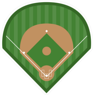 Baseball Diamond Field Sticker
