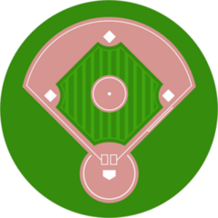 Baseball Diamond Field Top View Sticker