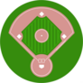 Baseball Diamond Field Top View Sticker