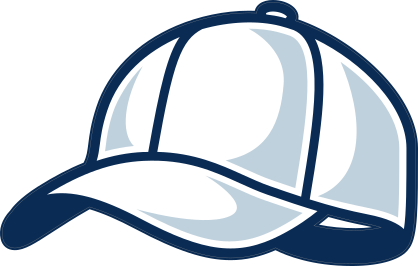 Baseball Hat or Softball Cap with Shading Sticker