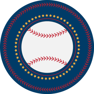 Baseball Icon Illustration Circle Sticker