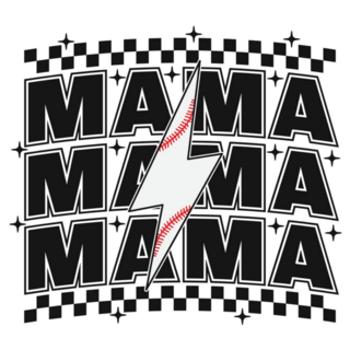 Baseball Mama Retro Sticker