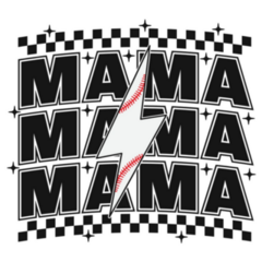 Baseball Mama Retro Sticker
