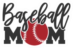 Baseball Mom Cute Design Sticker