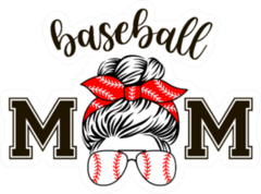 Baseball Mom Cute Sport Saying Illustration Sticker