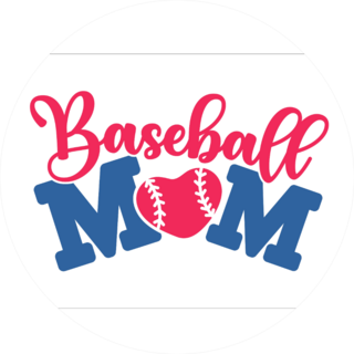 Baseball Mom Text Design Sticker