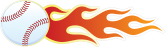 Baseball On Fire Sticker