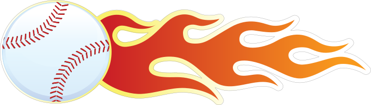 Baseball On Fire Sticker