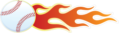 Baseball On Fire Sticker