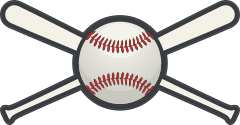 Baseball or Softball with Crossed Bats Sticker